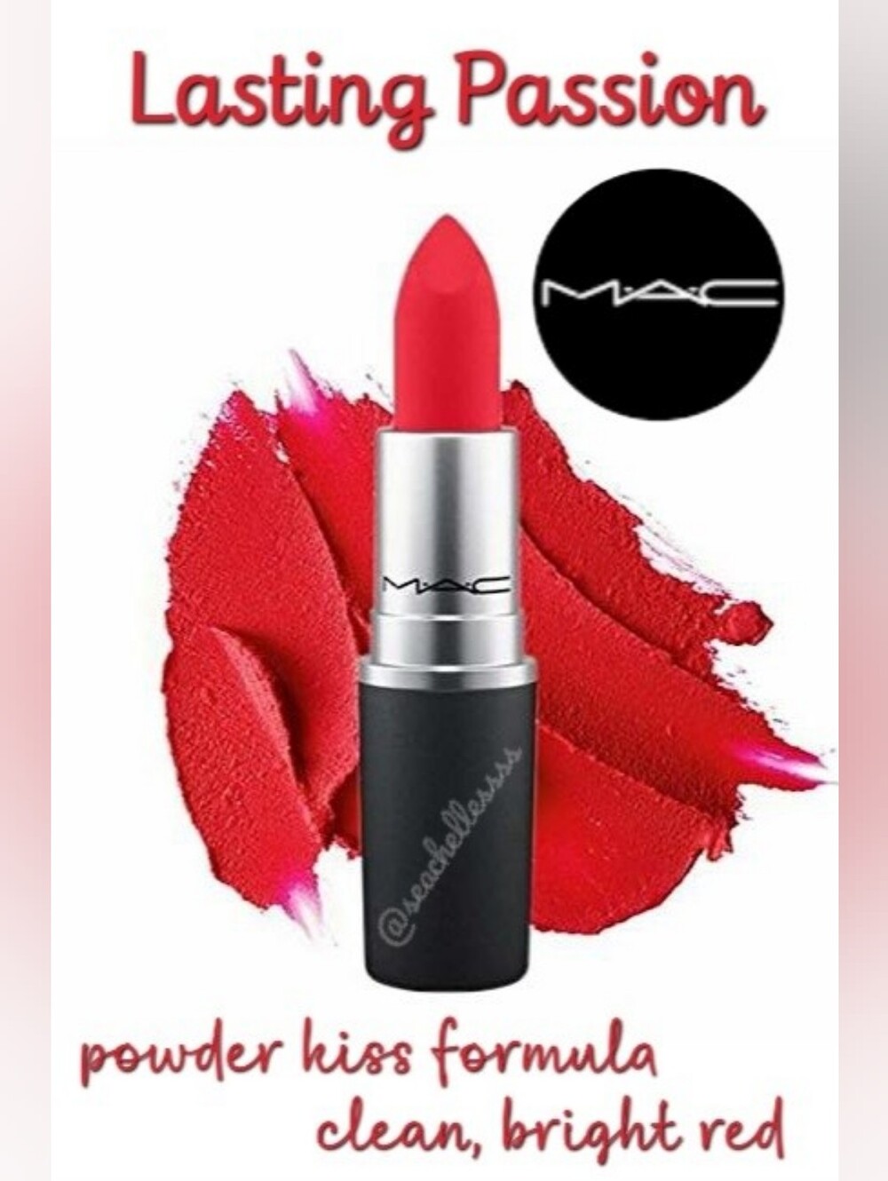MAC Cosmetics Powder Kiss Lipstick Lasting Passion Brand New In Box Full Size